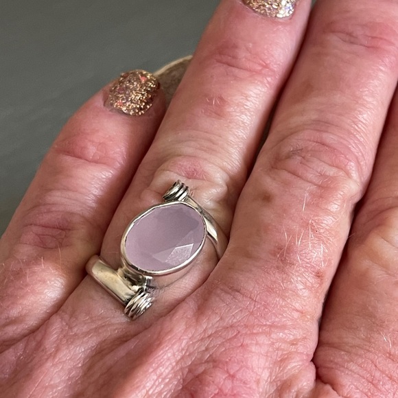 NEW ⭐️🌟⭐️ Rose Quartz Sterling Silver Ring - Picture 6 of 8